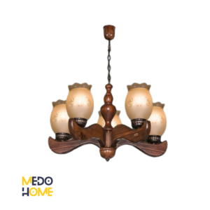 لوستر چوبی مهسا بالا ۵ شعله