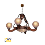 لوستر چوبی رومی ۴ شعله