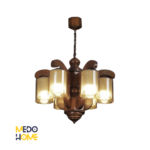 لوستر چوبی کتیبه ۳ شعله