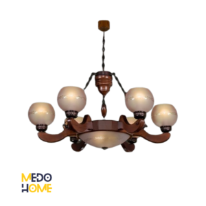 لوستر چوبی رومی ۶ شعله