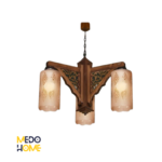 لوستر چوبی اسلیمی ۳ شعله